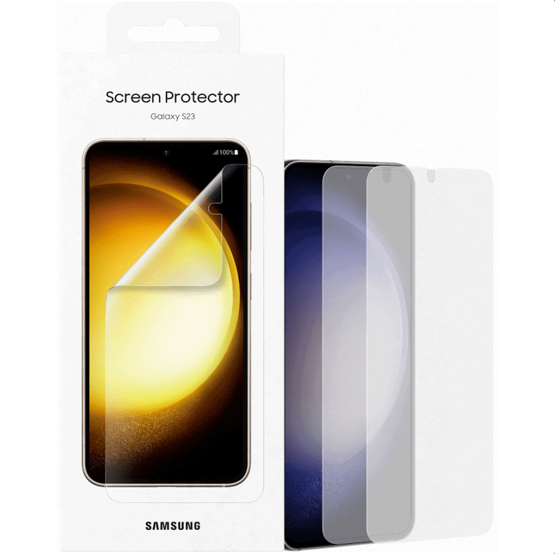 Plastic Screen Protector for Samsung Galaxy S23 Full Glue Transparent EF-US911CTEGWW (Retail Pack)