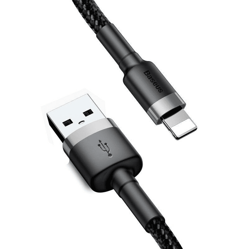 Baseus Cafule Cable USB For iP 1.5A 2m Gray+Black (CALKLF-CG1)