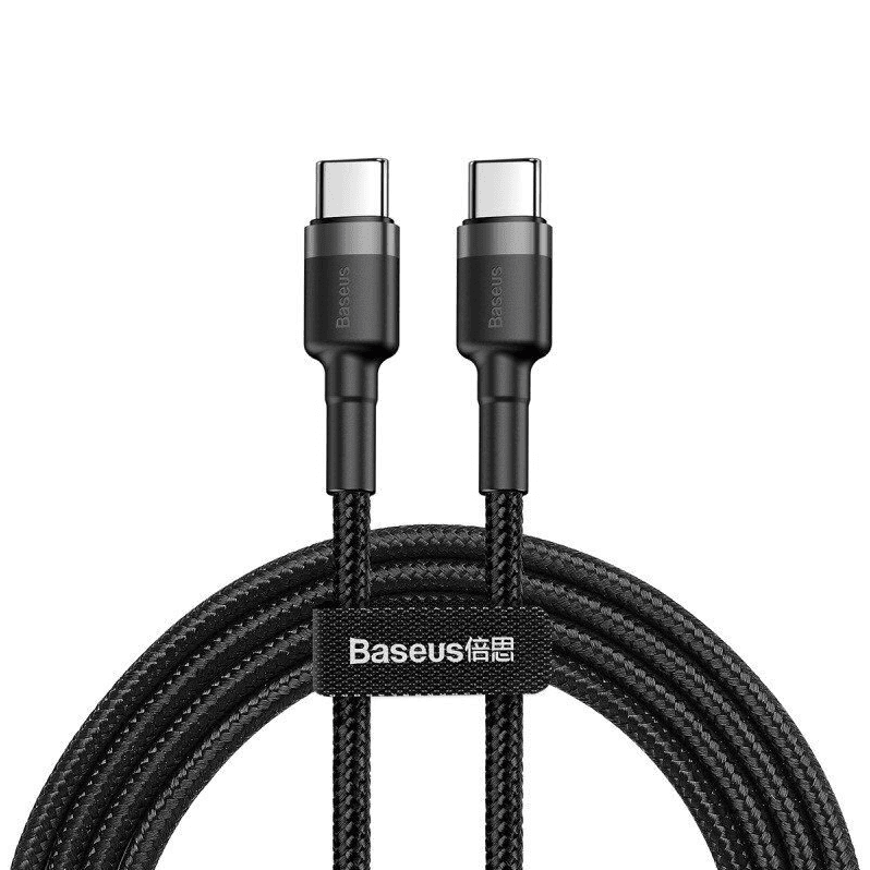 Baseus Cafule Type-C PD2.0 60W Flash Charging Data Line (20V 3A) 2m Gray+Black (CATKLF-HG1)