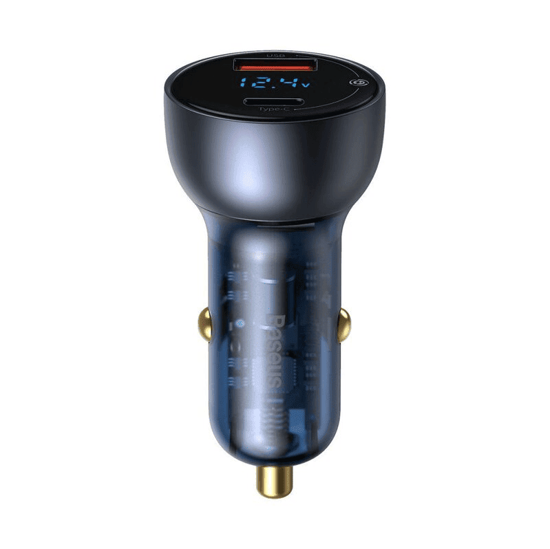 Baseus Particular Digital Display QC+PPS Dual Quick Charger Car Charger 65W Dark Gray (CCKX-C0G)