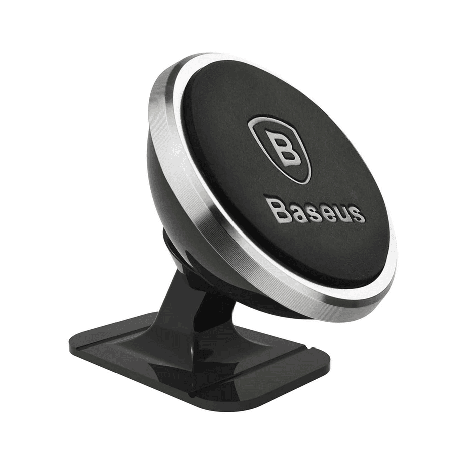 OS-Baseus 360° Adjustable Magnetic Phone Mount Holder Silver (SUCX140012)