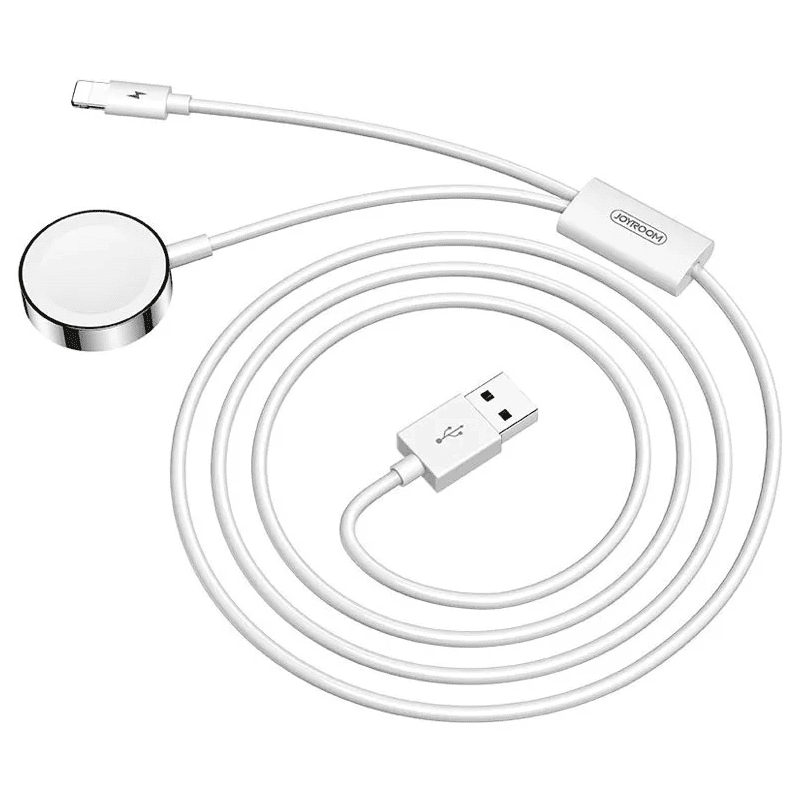 Joyroom Ben 2-in-1 Apple Watch Magnetic Charger & Lightning Cable 1.5m White (S-IW002S)