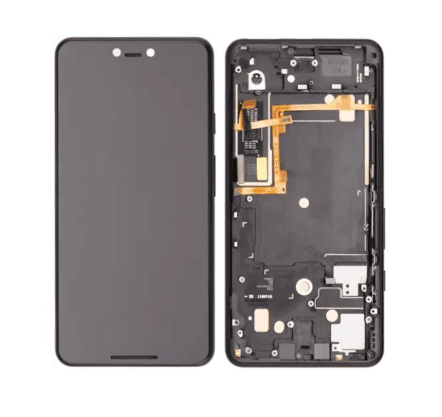 Google Pixel 3 XL LCD Assembly (incl. Frame) Black - (Service Pack)