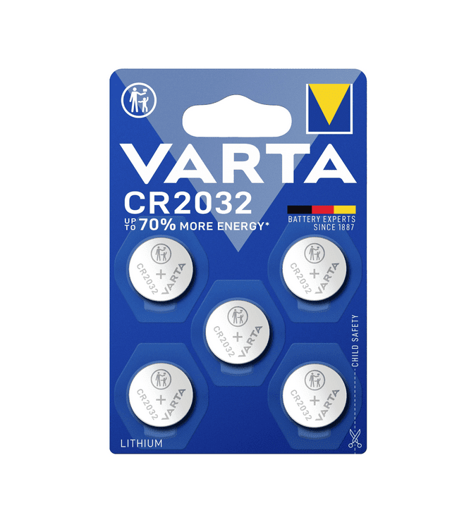VARTA CR2032 Lithium Coin Cell Battery - (5 pcs)