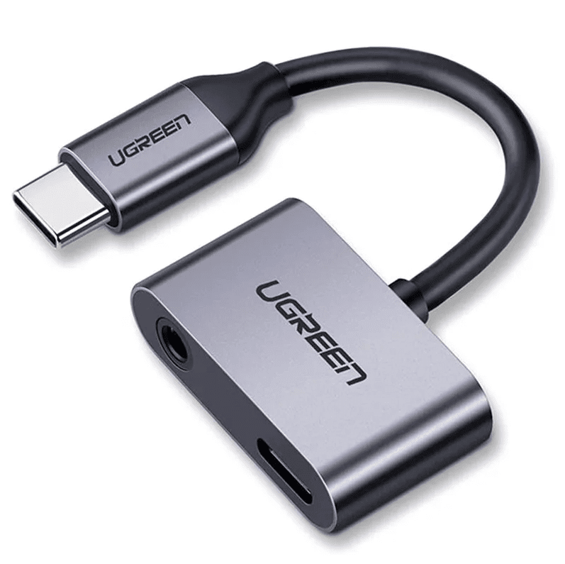 UGREEN 2 Ports USB-C Hub + 3.5mm Audio - Grey