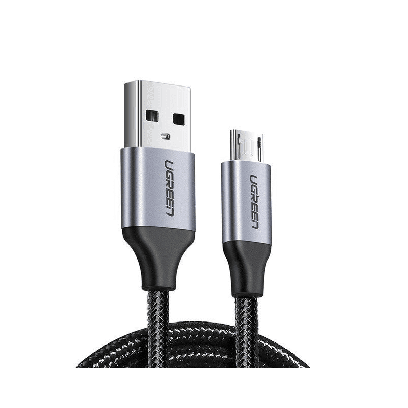 UGREEN USB 2.0 A to Micro USB Cable Nickel Plating Aluminum Braid 1.5m - Black