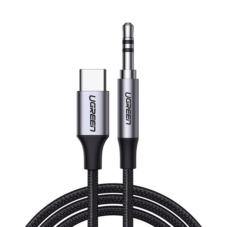 UGREEN USB-C Male to 3.5mm Male Audio Cable with Chip 1m - Black
