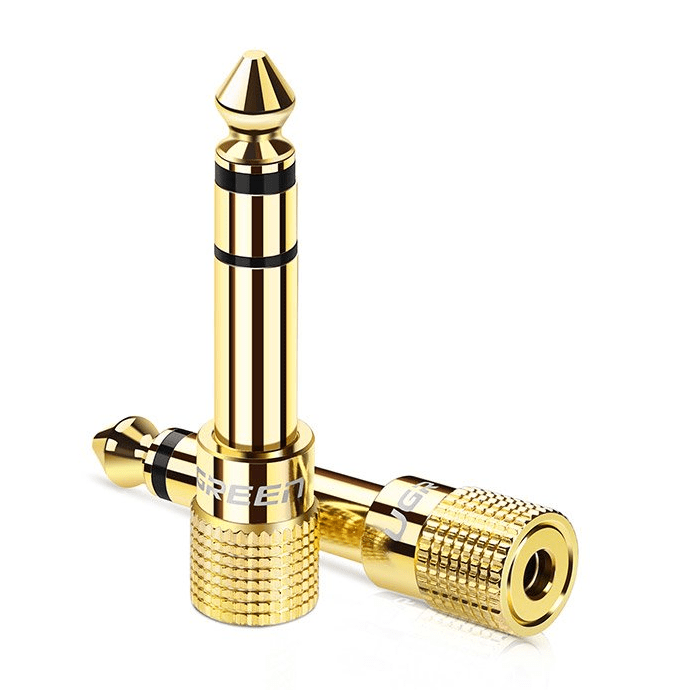 UGREEN 6.5mm Male to 3.5mm Female Adapter - Gold