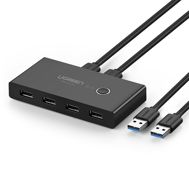 UGREEN 2 In 4 Out USB 3.0 Sharing Switch Box - Black