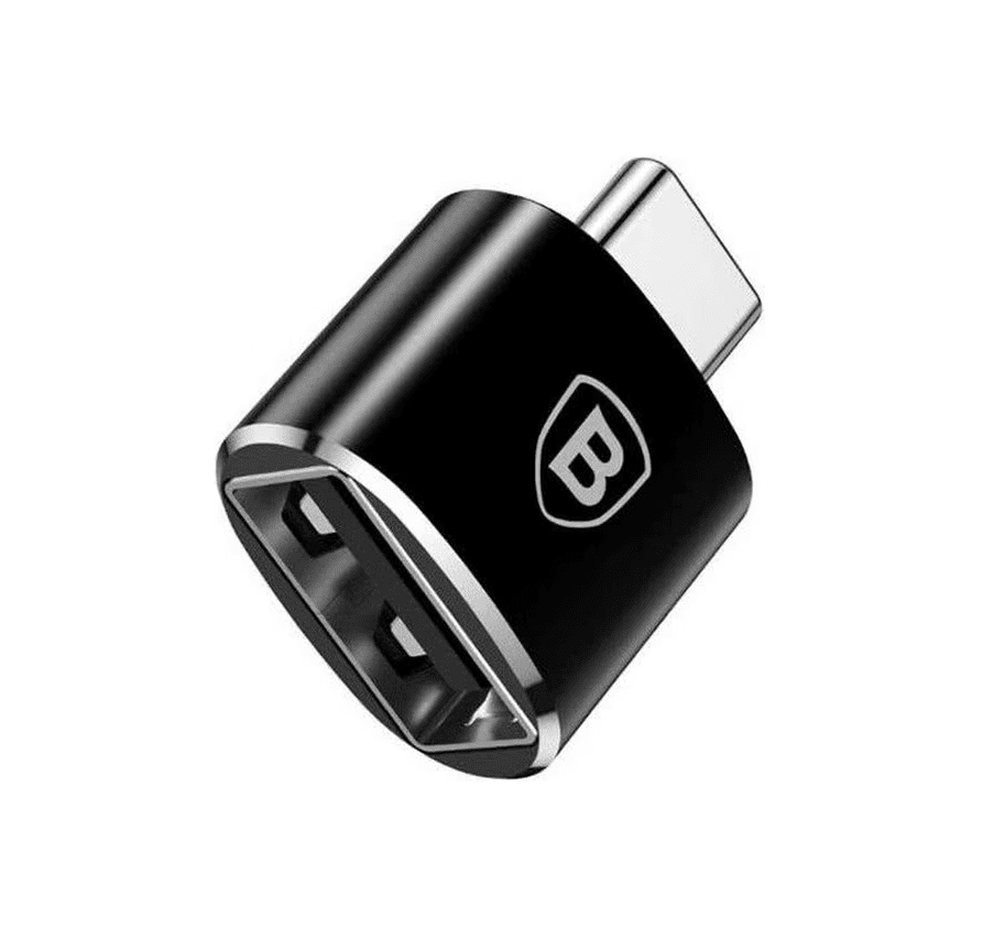 Baseus Mini USB-A / USB-C OTG Adapter Black (CATOTG-01)