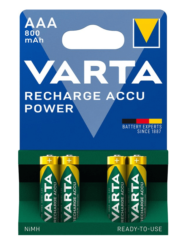 VARTA Recharge ACCU Power AAA 800mAh - (4 pcs)