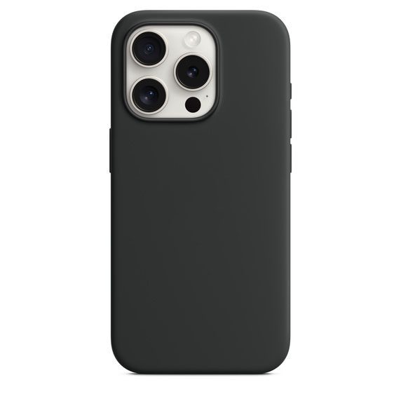 Silicone Case with MagSafe for iPhone 15 Pro – Black