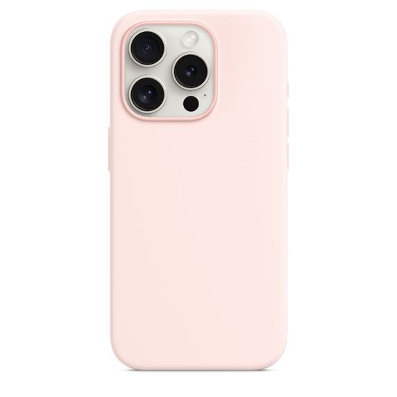 Silicone Case with MagSafe for iPhone 15 Pro – Pink