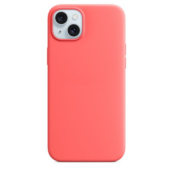 Silicone Case with MagSafe for iPhone 15 – Red