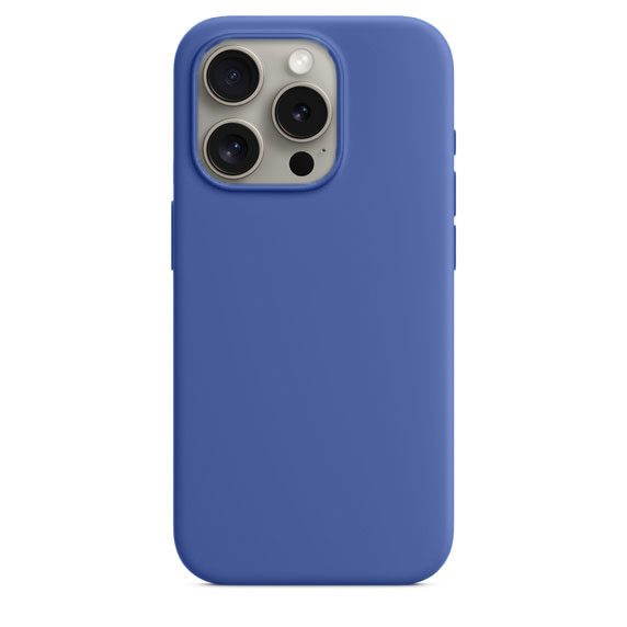 Silicone Case with MagSafe for iPhone 15 Pro – Blue