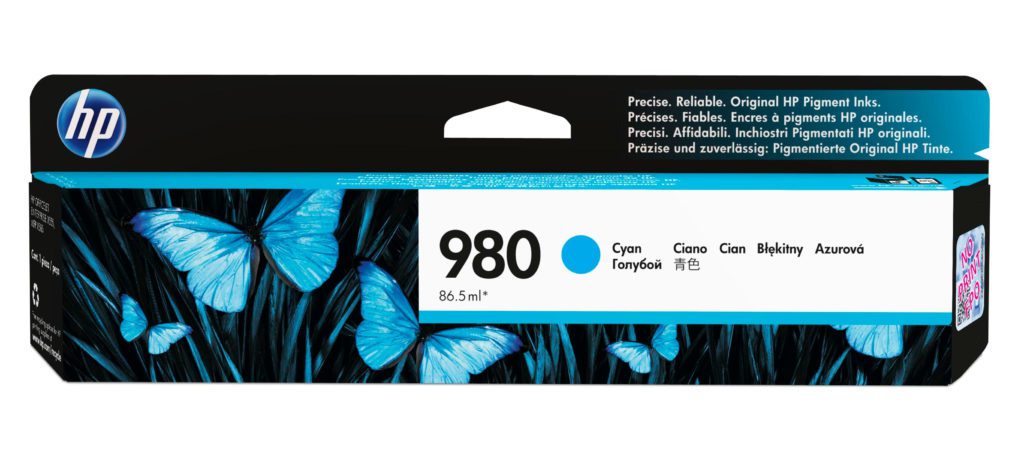 D8J07A HP 980 Original Tintenpatrone - Cyan
