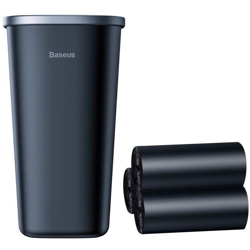 Baseus Dust-free Vehicle-mounted Trash Can（Trash Bag 3 roll/90）Black