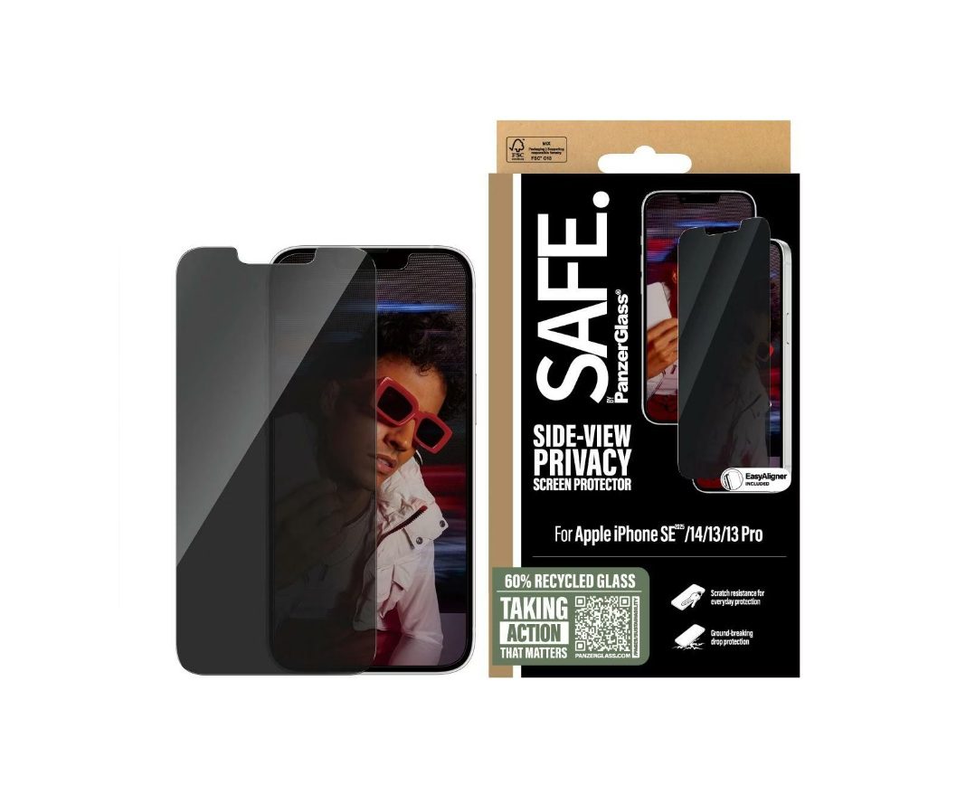 PanzerGlass SAFE. Privacy Screen Protector (1 Piece), iPhone 13, iPhone 13 Pro, iPhone 14, iPhone16e