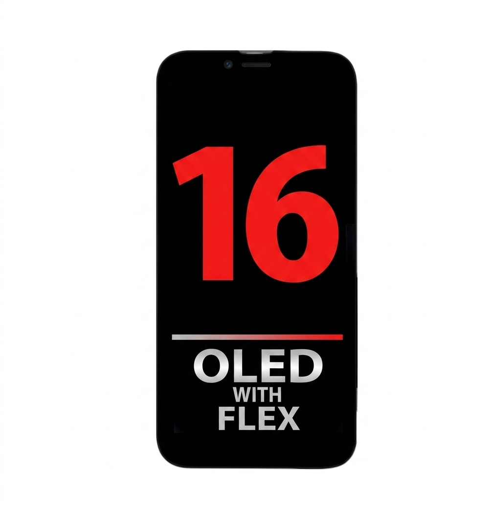 iPhone 16 OLED Assembly with Sensor Flex (Diagnosable)